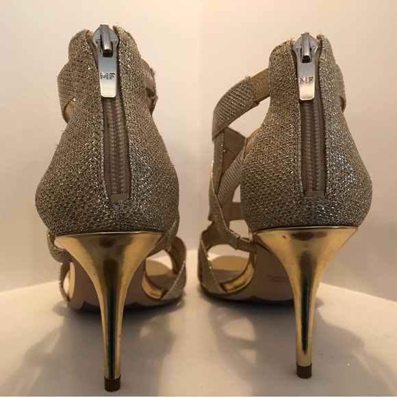 Marc Fisher Womens Open Toe Formal Strappy Sandals, Gold, Size 8 - Picture 8 of 12